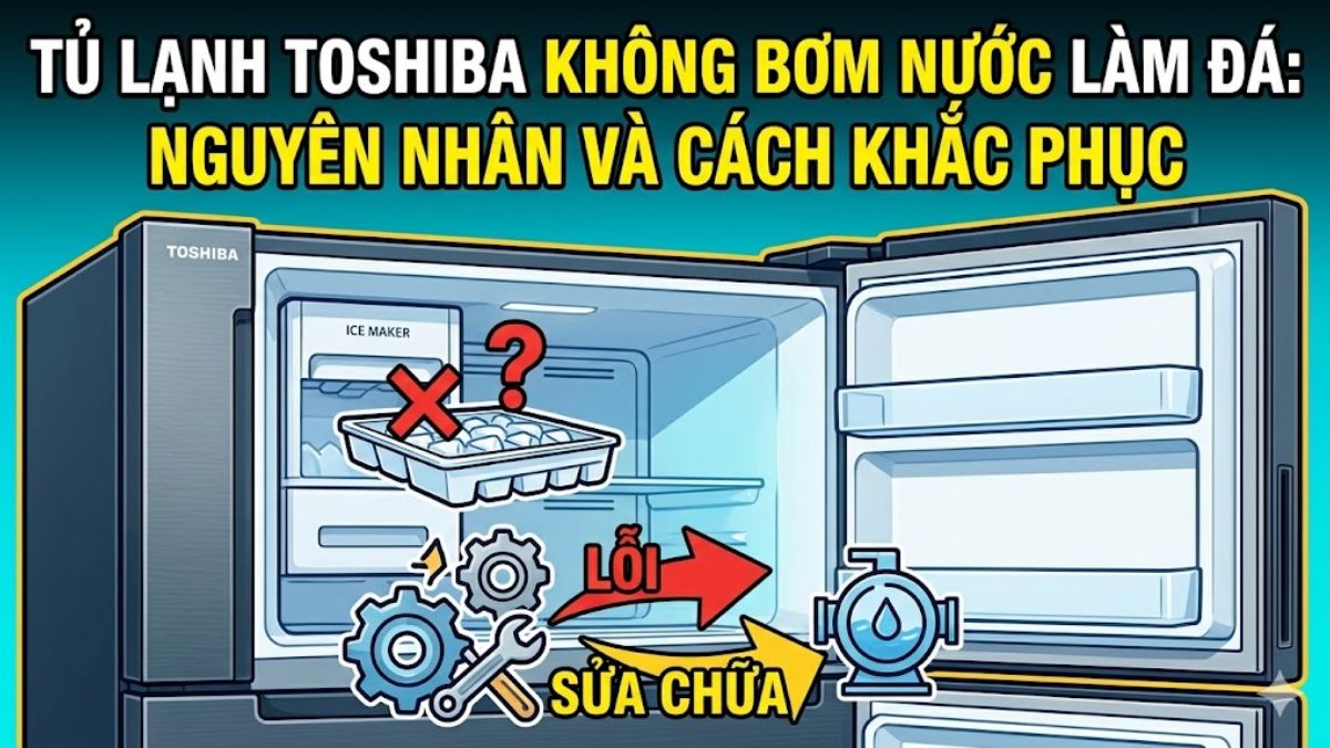 Tủ lạnh toshiba không bơm nước làm đá: Nguyên nhân và cách khắc phục